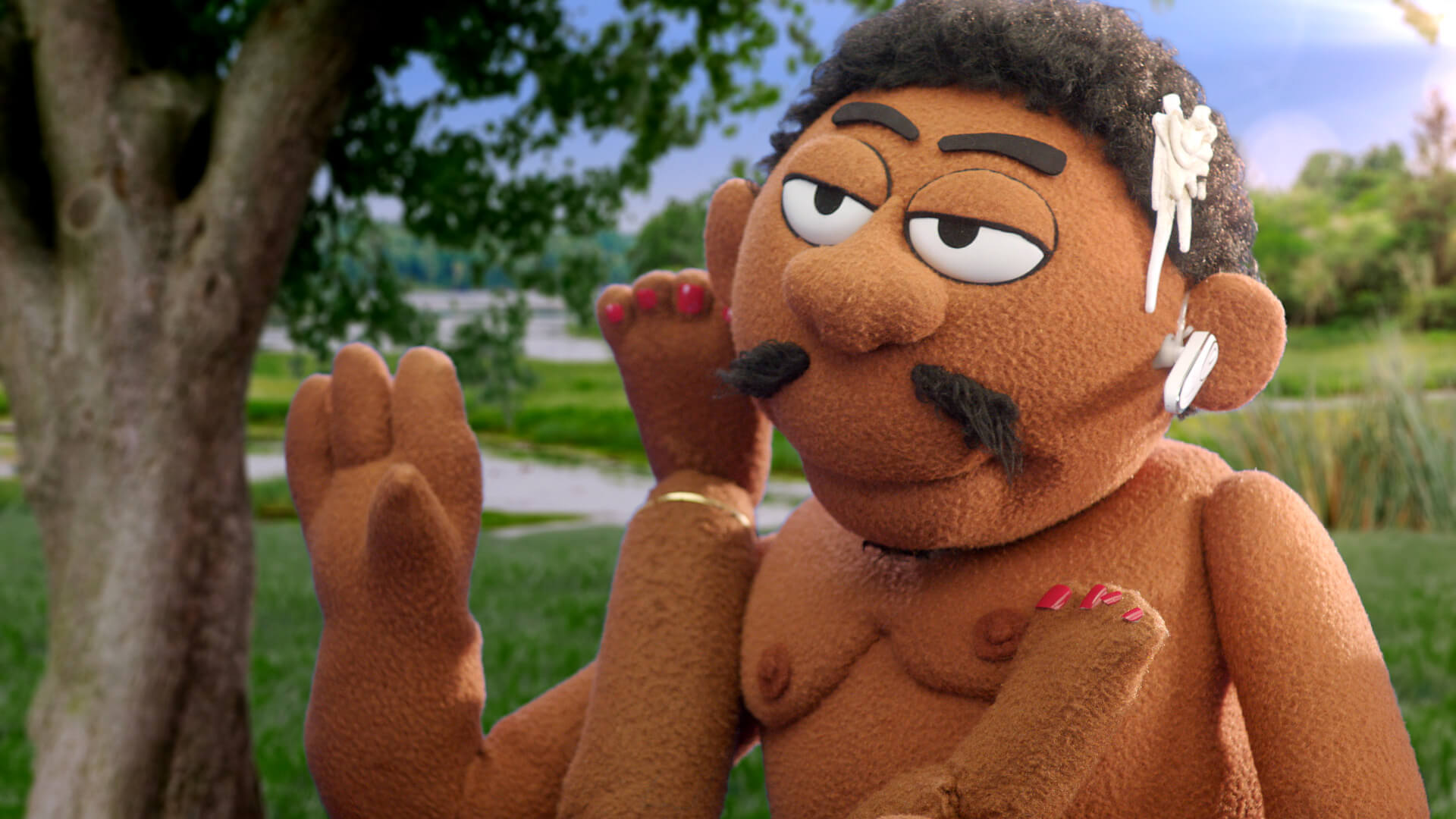Tracey Morgan as Spoonie Luv has sex with his wife in a park on Comedy Central's Crank Yankers edited by Todd Bishop.
