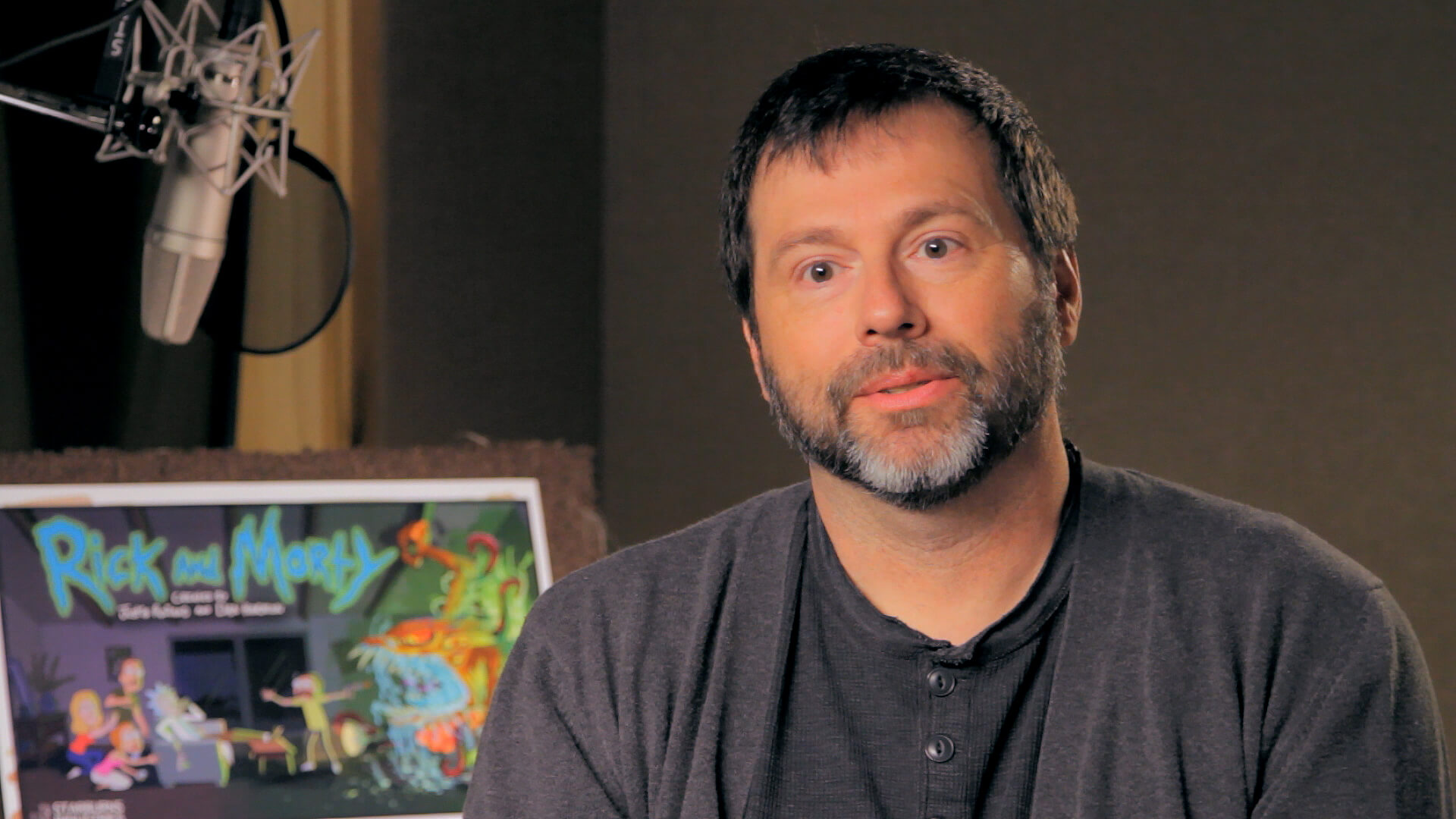 Animation director Pete Michels in a still frame from the Rick and Morty behind-the-scenes produced by Todd Bishop